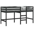 Lit mezzanine enfants échelle 80x200 cm bois pin massif