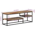 Meuble TV 110x30x39 cm teck massif récupéré