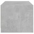 Table basse avec portes en verre gris béton 68x50x42 cm