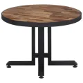 Table basse ronde Ø55x40 cm teck de récupération massif