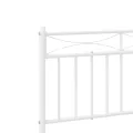 Cadre de lit métal avec tête de lit/pied de lit blanc 183x213cm