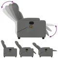 Fauteuil de massage inclinable Gris foncé Tissu