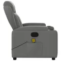 Fauteuil de massage inclinable Gris foncé Tissu