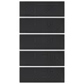 Marches d'escalier 5 pcs 25x75 cm caoutchouc