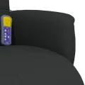 Fauteuil inclinable de massage avec repose-pieds noir tissu