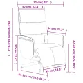 Fauteuil inclinable de massage avec repose-pieds noir tissu