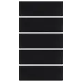 Marches d'escalier 5 pcs 25x75 cm caoutchouc