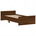 Cadre de lit chêne marron 100x200 cm bois d'ingénierie