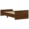 Cadre de lit chêne marron 100x200 cm bois d'ingénierie
