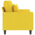 Canapé à 2 places Jaune clair 120 cm Tissu