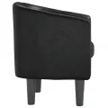 Fauteuil cabriolet noir similicuir
