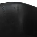 Fauteuil cabriolet noir similicuir