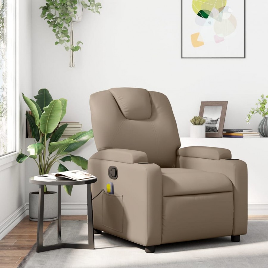 Fauteuil de massage inclinable Cappuccino Similicuir