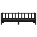 Lit de jour avec lit gigogne noir 90x200 cm bois de pin massif
