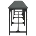 Banc à manger gris foncé 248x32x45 cm acier et tissu