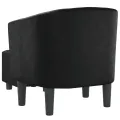 Fauteuil cabriolet avec repose-pied noir similicuir