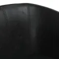 Fauteuil cabriolet avec repose-pied noir similicuir