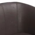 Fauteuil cabriolet avec repose-pied marron similicuir
