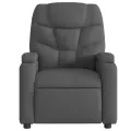 Fauteuil de massage inclinable Gris foncé Tissu