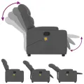 Fauteuil de massage inclinable Gris foncé Tissu