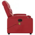 Fauteuil de massage inclinable rouge similicuir
