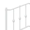 Tête de lit métal blanc 80 cm