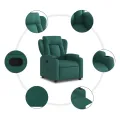 Fauteuil inclinable Vert foncé Tissu