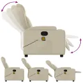 Fauteuil inclinable de massage Crème Similicuir
