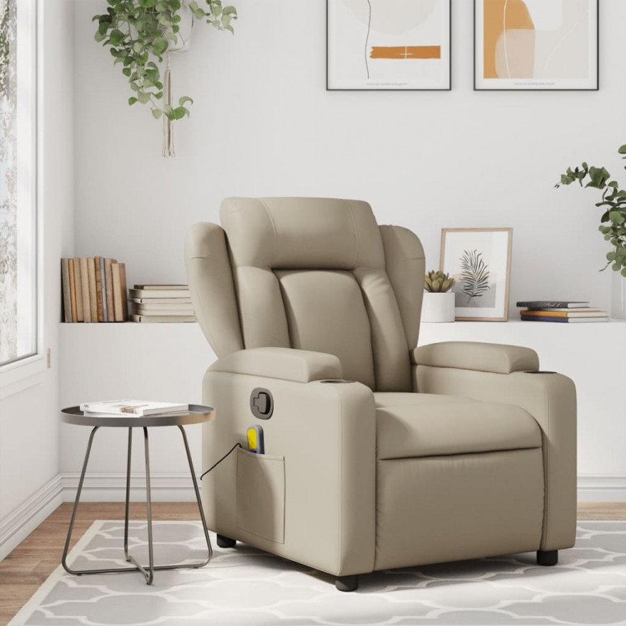 Fauteuil de massage inclinable Cappuccino Similicuir