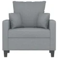 Fauteuil Gris clair 60 cm Tissu