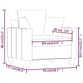 Fauteuil Gris clair 60 cm Tissu
