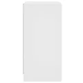 Armoire latérale avec portes en verre blanc 68x37x75,5 cm