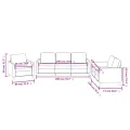 Ensemble de canapés 3 pcs avec coussins Gris Similicuir