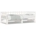 Lit coulissant Blanc 2x(90x190) cm Bois de pin massif