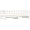 Lit coulissant Blanc 2x(90x190) cm Bois de pin massif