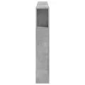 Tête de lit à LED gris béton 200x18,5x103,5cm bois d'ingénierie