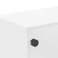 Meuble TV avec portes en verre blanc 102x37x50 cm