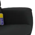 Fauteuil inclinable de massage avec repose-pied noir similicuir