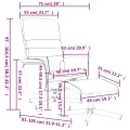 Fauteuil inclinable de massage avec repose-pied noir similicuir
