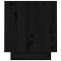 Meuble TV Noir 140x35x40 cm Bois de pin massif