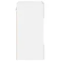 Meuble TV mural avec lumières LED blanc 40x30x60,5 cm