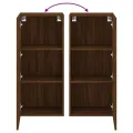 Meuble TV mural chêne marron 40,5x30x90 cm bois d'ingénierie