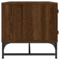 Table basse avec portes en verre chêne marron 68,5x50x50 cm