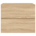 Table de chevet murale avec lumières LED chêne sonoma