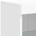 Buffet avec lumières LED blanc 202x37x100 cm