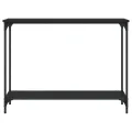 Table console noir 101x30,5x75 cm bois d'ingénierie