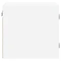 Tables de chevet avec portes en verre 2 pcs blanc 35x37x35 cm