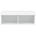 Meuble TV avec lumières LED blanc 80x30x30 cm