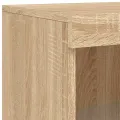 Buffet avec lumières LED chêne sonoma 162x37x100 cm