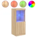 Buffet avec lumières LED chêne sonoma 41x37x100 cm